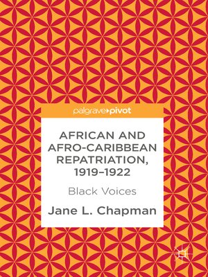 cover image of African and Afro-Caribbean Repatriation, 1919–1922